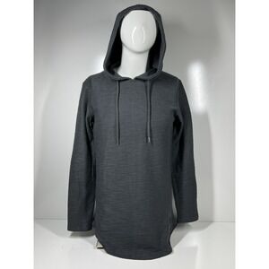 NWT Leif Nelson Gray Long Sleeve Lightweight Hooded Sweater LN6300 Mens SZ Med